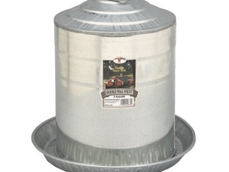 Galvanized Double Wall Fount 5 Gallons by Miller Little Giant Discount