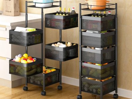 5 Tier Square Rotating Storage Shelf Discount