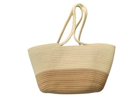 Natural Jute Woven Toe Bag Beige on Sale