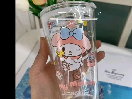 Drinking Glass Cup with Straw Online Sale