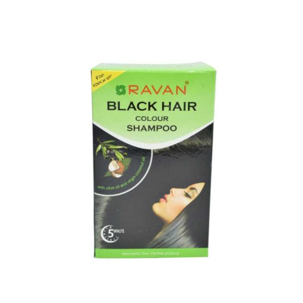 Ravan Black Hair Colour Shampoo 21 ml Cheap